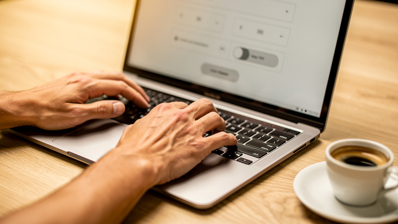 Person using online sales tax calculator tool in browser