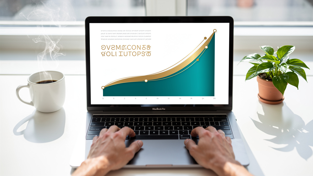 Person using an online compound interest calculator tool