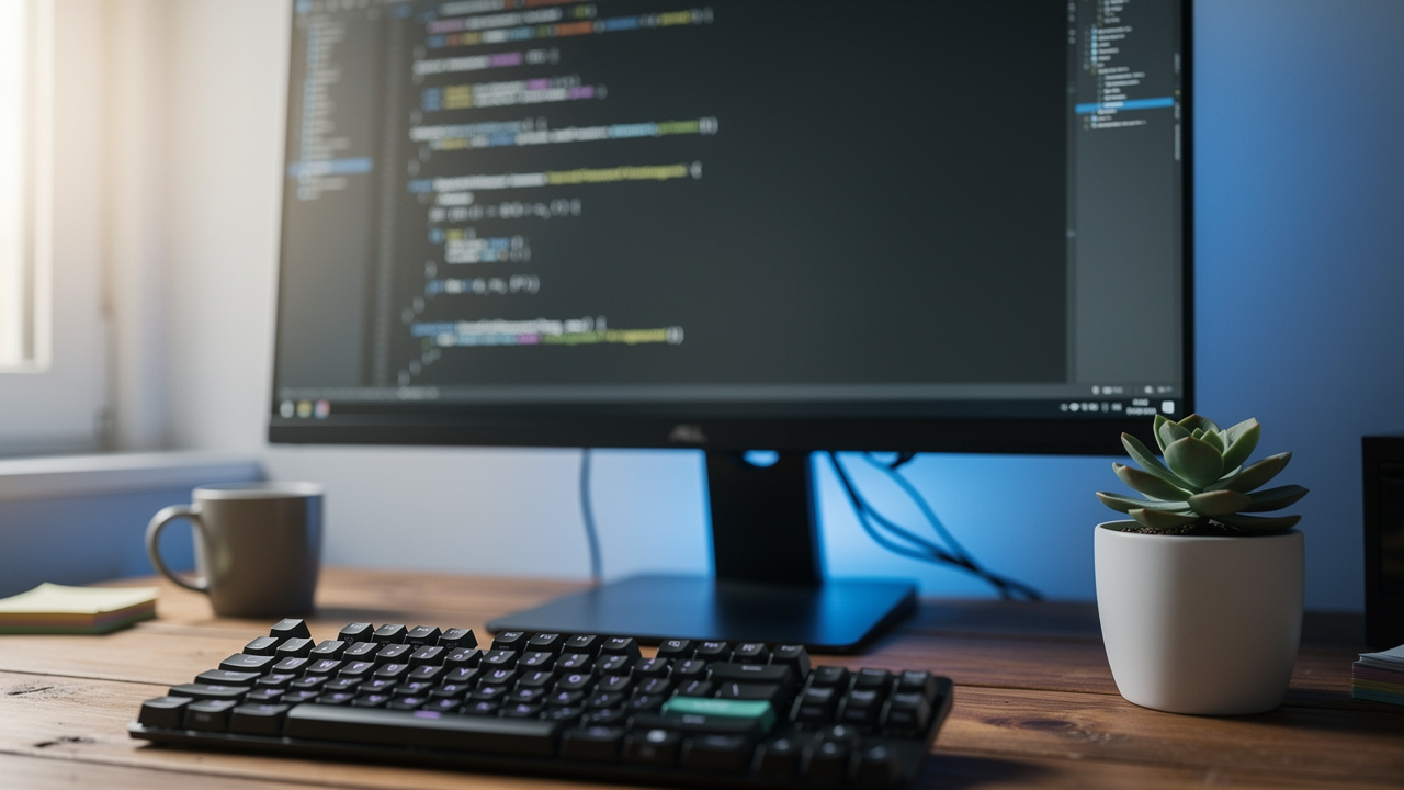 Developer writing robots.txt file in code editor