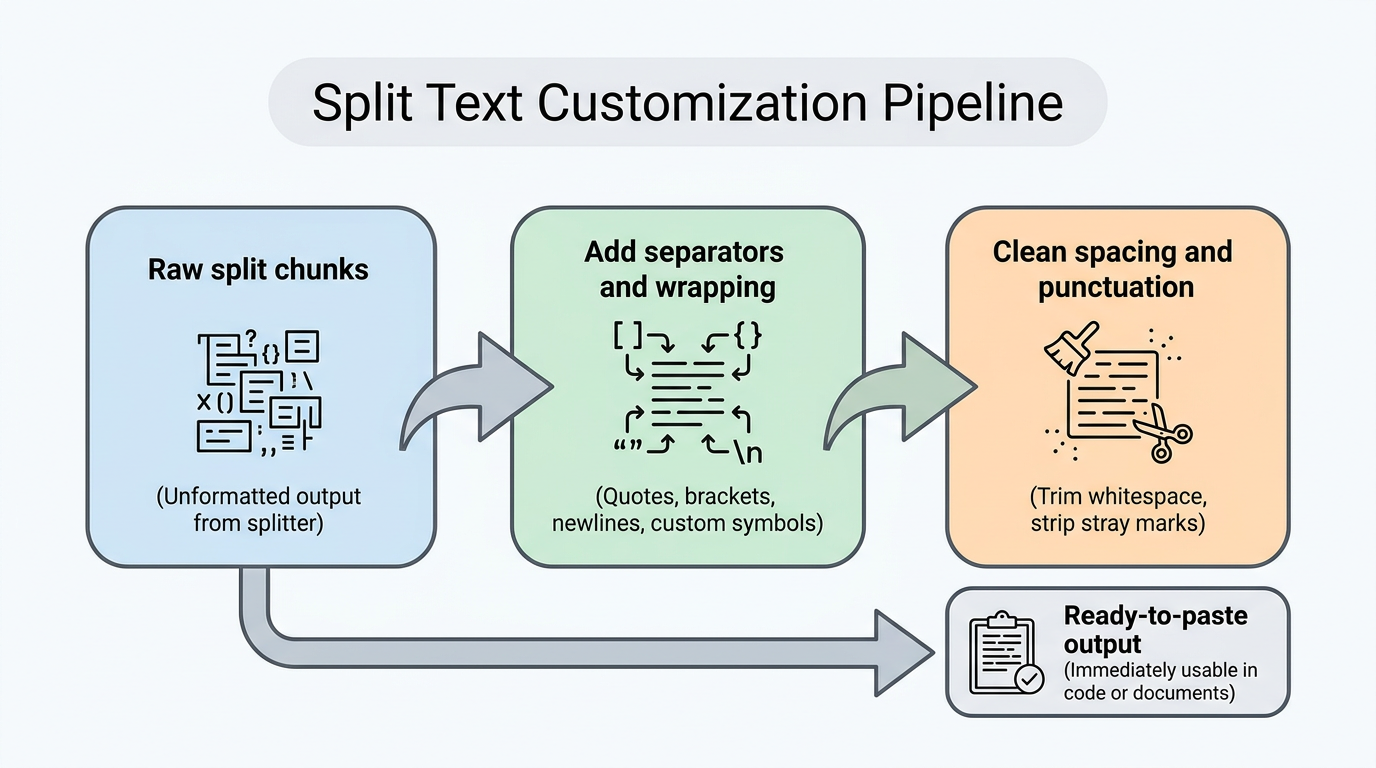 Text output customization options and settings