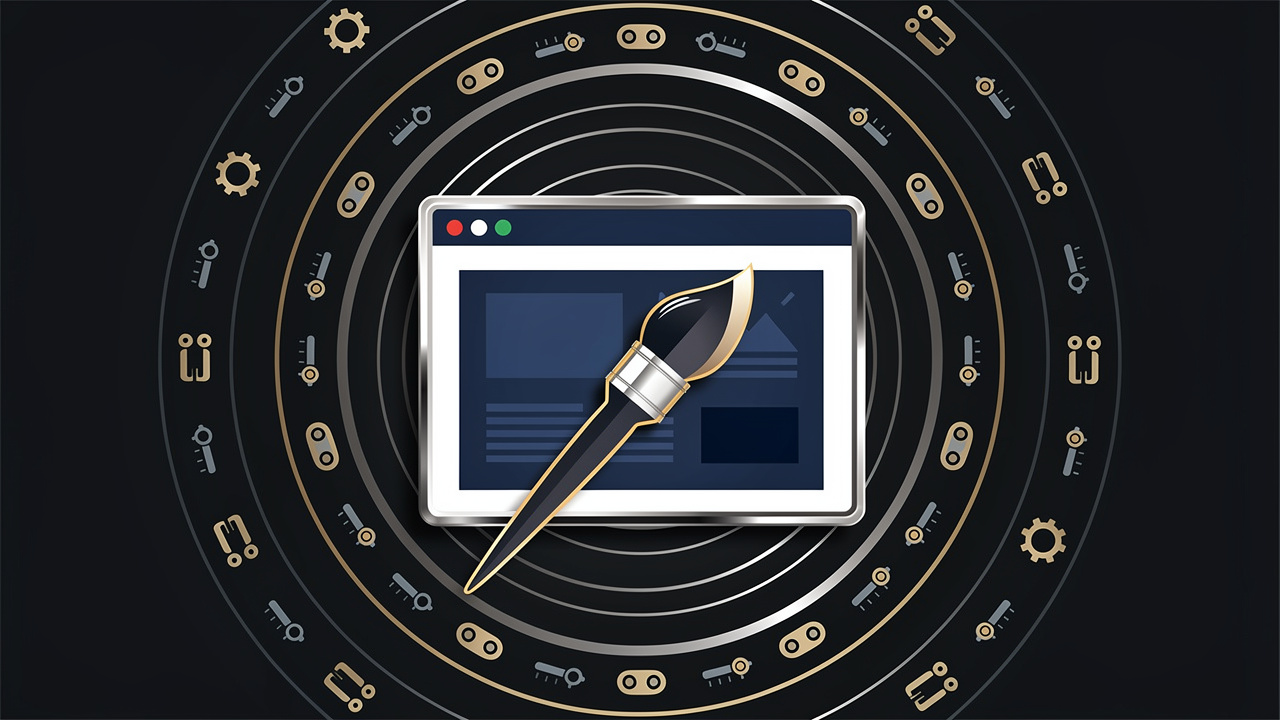 Browser extension applying custom theme layers to websites