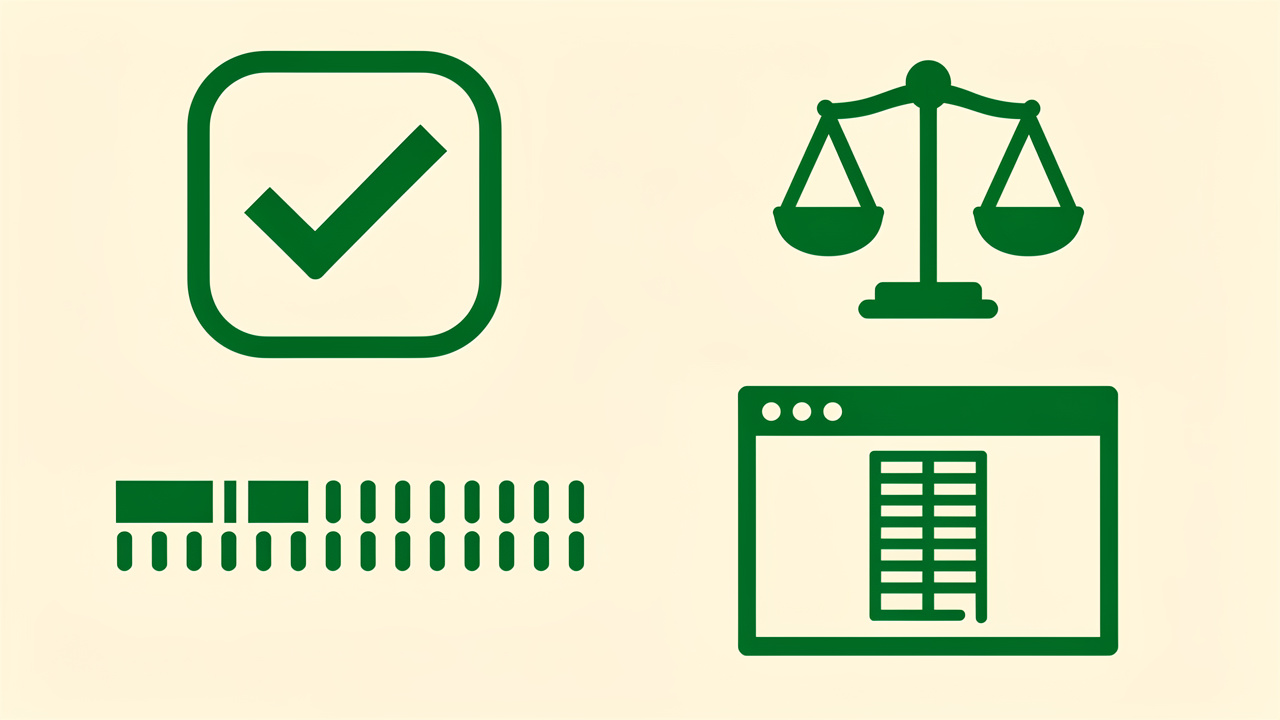 Icons showing best practices for centered text formatting