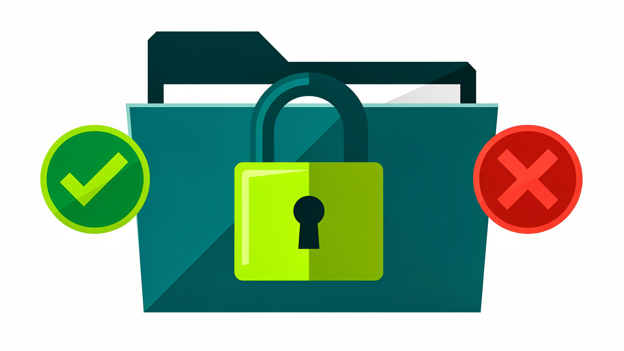 Allow and disallow access control symbols with checkmark and X