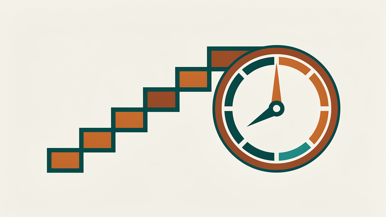 Symbolic step-by-step visualization of loan balance declining over time