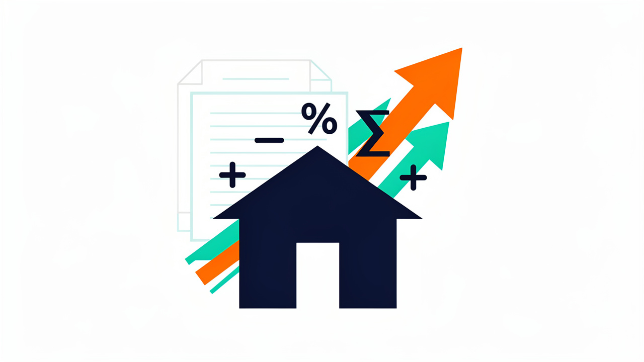Symbolic illustration of mortgage payment calculation concept
