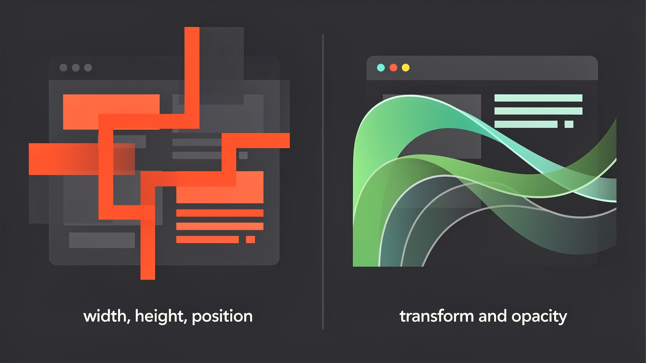 Comparison of smooth versus jagged animation performance
