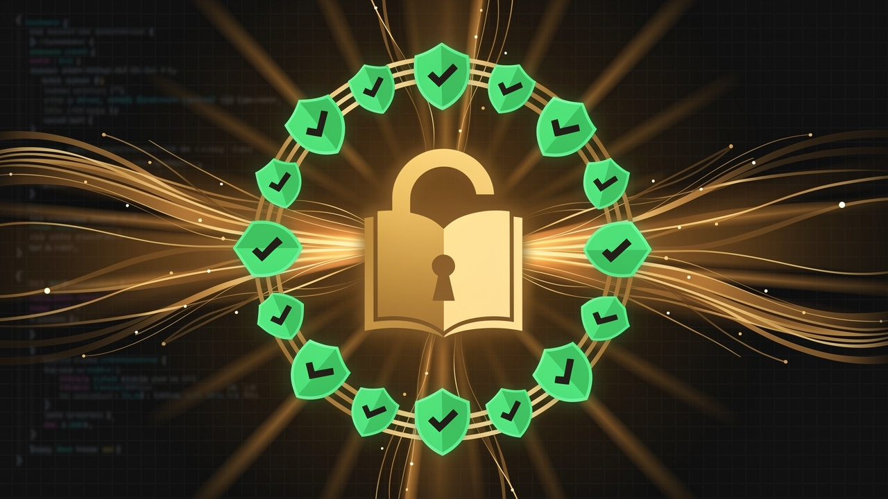 Open-source privacy protection symbolized by unlocked access